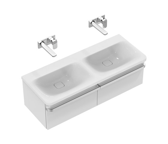 Tonic II Möbel-Doppelwaschtisch 1215mm, ohne Hahnloch | Wash basins | Ideal Standard