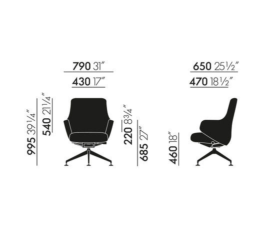 Grand Conference Lowback | Chairs | Vitra