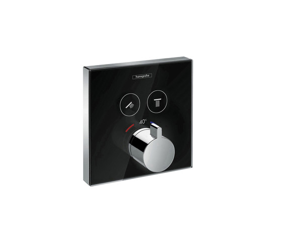 hansgrohe ShowerSelect Glas ShowerSelect glass termostato con 2 llaves de paso empotrado | Grifería para duchas | Hansgrohe