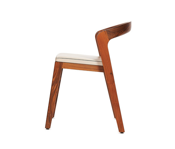 Play Chair – Solid American Walnut with ivory calf leather cushion | Chaises | Wildspirit