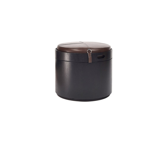 Stoll 50 – Oak Stained with dark brown calf leather cushion | Behälter / Boxen | Wildspirit