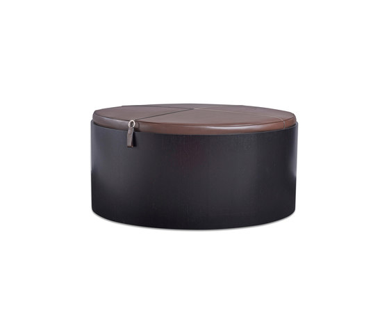 Stoll 90 – Oak Stained with dark brown calf leather cushion | Behälter / Boxen | Wildspirit