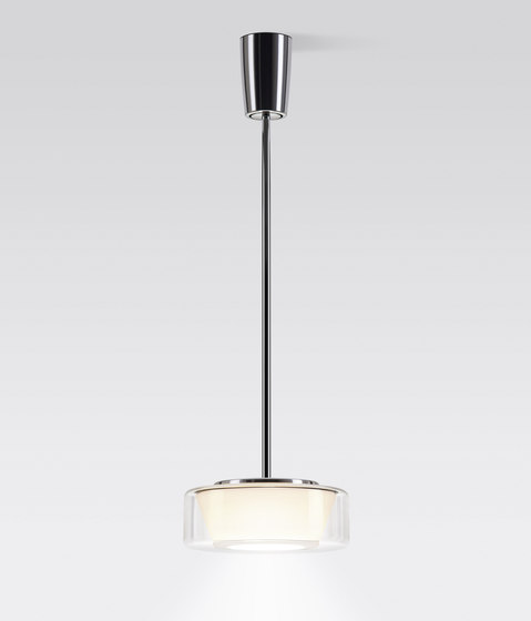 CURLING Suspension Tube | shade clear, reflector conical opal | Suspended lights | serien.lighting