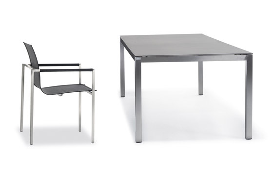 Table haute céramique Classic Stainless Steel | Tables de repas | solpuri