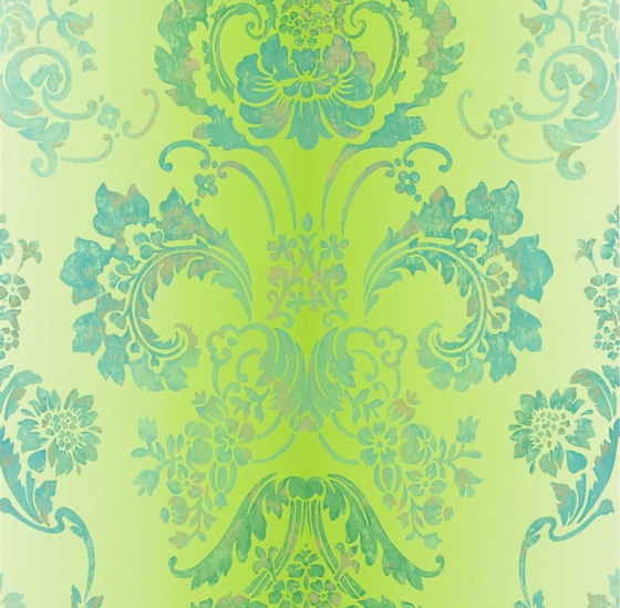 Alexandria Wallpaper | Kashgar - Emerald | Tejidos decorativos | Designers Guild