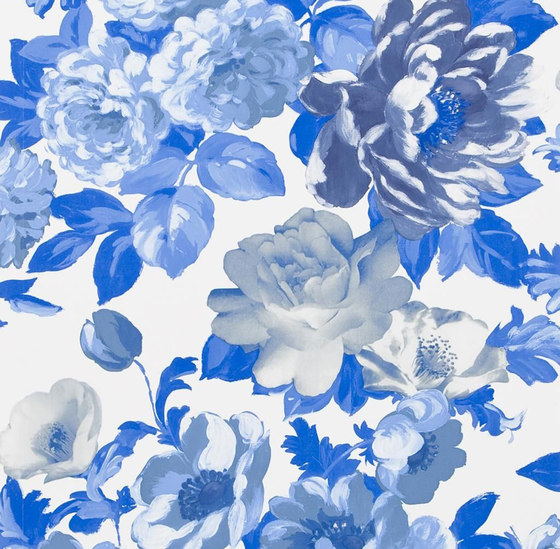 Alexandria Wallpaper | Roseus - Cobalt | Dekorstoffe | Designers Guild