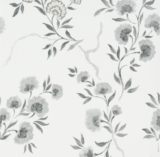 Amrapali Wallpaper | Jacaranda - Noir | Tissus de décoration | Designers Guild