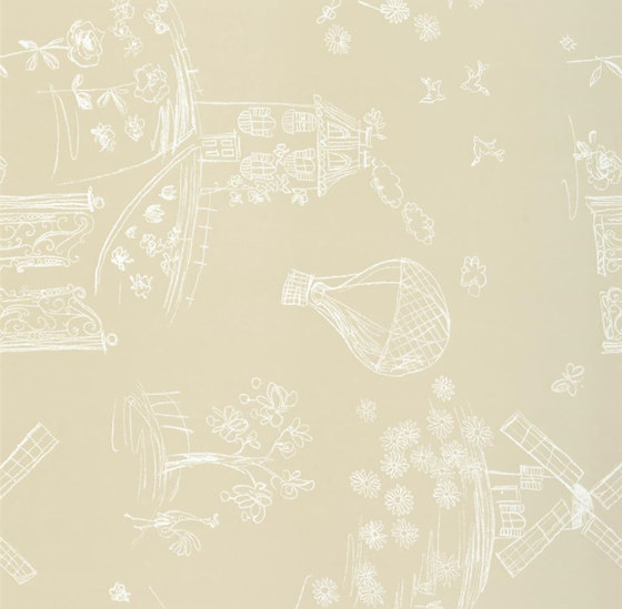 Around The World  Wallpaper | Meadowsweet - Ecru | Wall coverings / wallpapers | Designers Guild