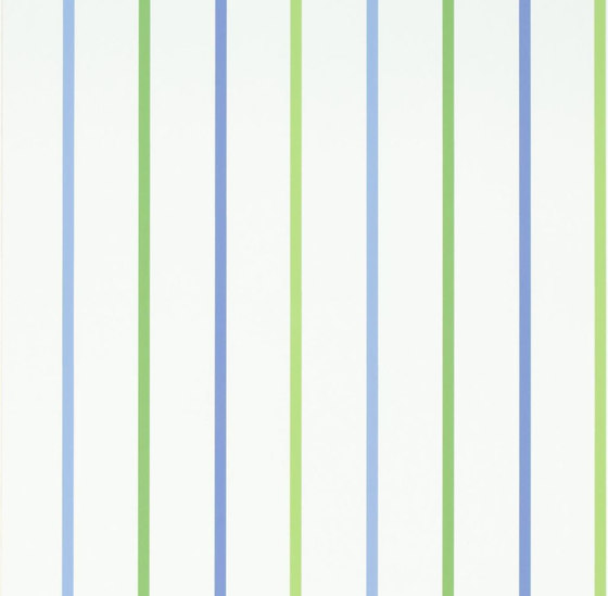 Around The World Wallpaper | Rainbow Stripe - Denim | Wandbeläge / Tapeten | Designers Guild