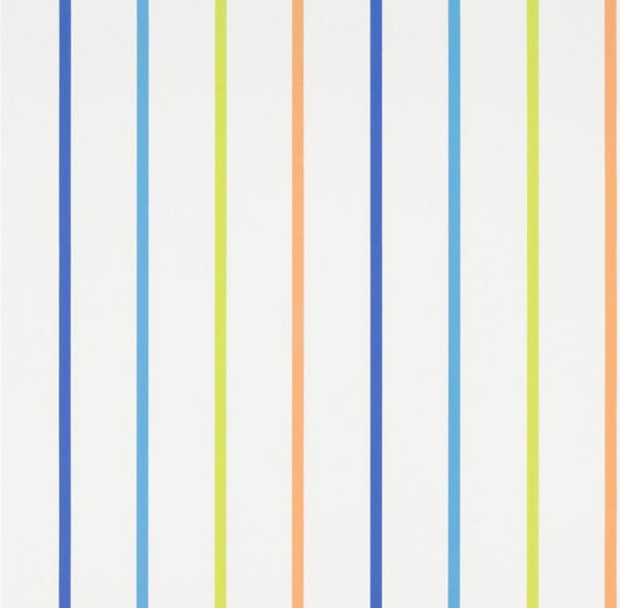 Around The World Wallpaper | Rainbow Stripe - Cobalt | Wall coverings / wallpapers | Designers Guild