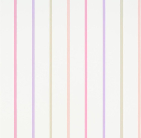 Around The World Wallpaper | Rainbow Stripe - Petal | Revestimientos de paredes / papeles pintados | Designers Guild