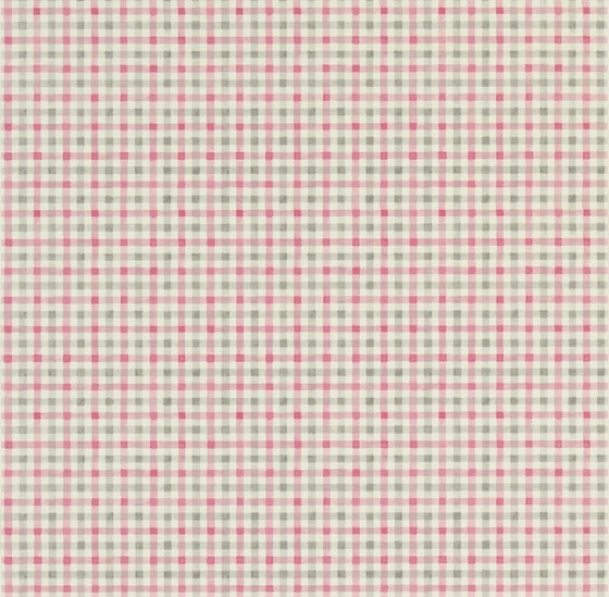 Brera Wallpaper | Willow Check - Peony | Wall coverings / wallpapers | Designers Guild