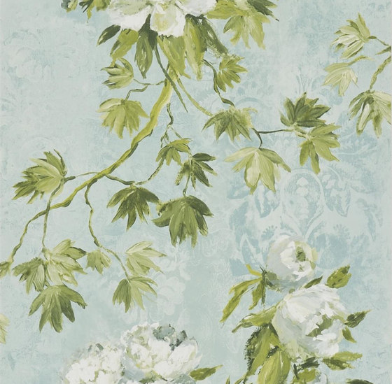 Caprifoglio  Wallpaper | Floreale - Celadon | Tissus de décoration | Designers Guild