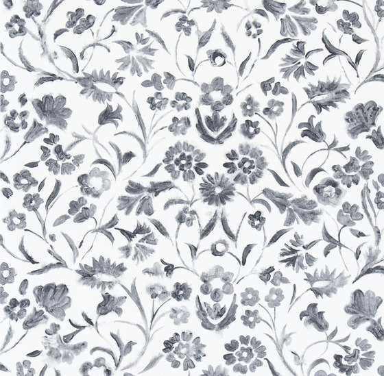 Kasuri  Wallpaper | Yukata - Black And White | Tissus de décoration | Designers Guild