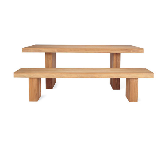 Kayu Teak Dining Table & Bench | Table-seat combinations | Design Within Reach