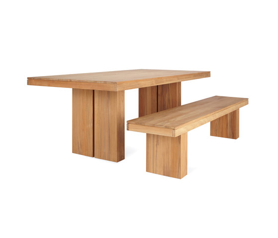 Kayu Teak Dining Table & Bench | Table-seat combinations | Design Within Reach