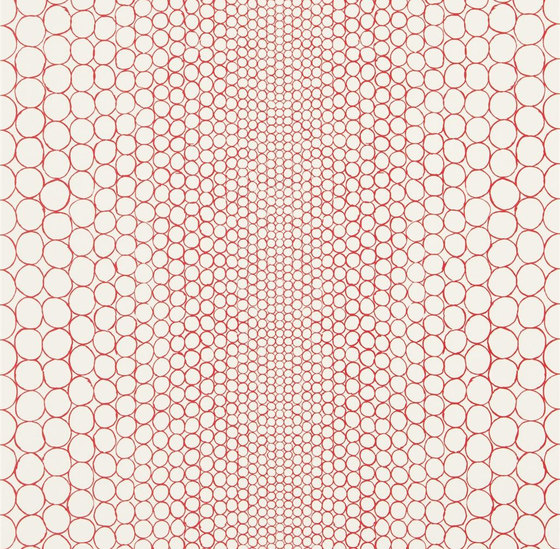Belles Rives Wallpaper | Pearls - Scarlet | Dekorstoffe | Designers Guild