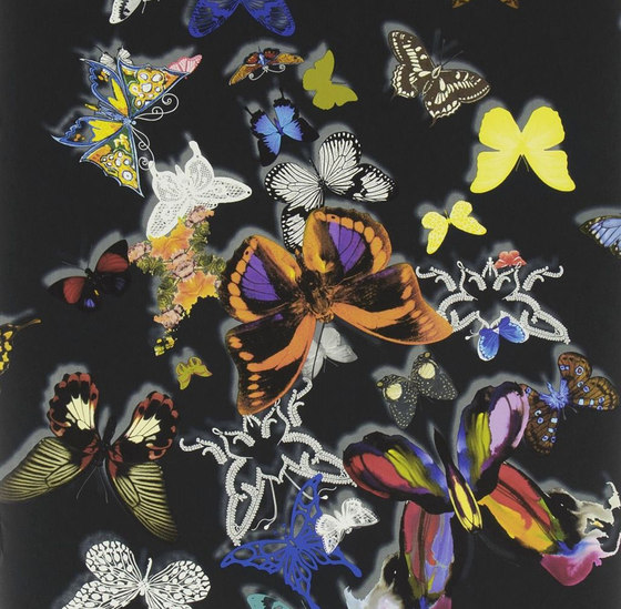 Carnets Andalous Wallpaper | Butterfly Parade - Oscuro | Tissus de décoration | Designers Guild