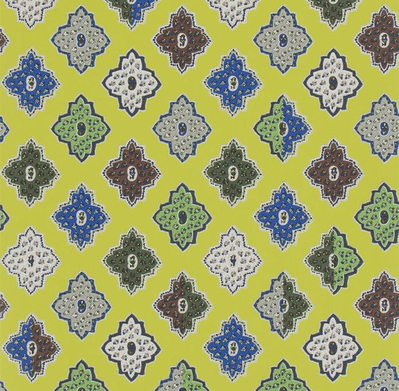 Carnets Andalous Wallpaper | Alcazar - Safran | Tissus de décoration | Designers Guild