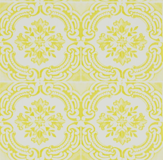Carnets Andalous Wallpaper | Azulejos - Safran | Tessuti decorative | Designers Guild