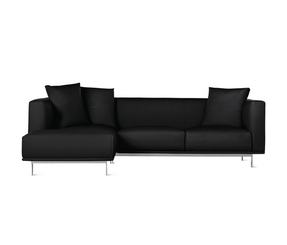 Bilsby Sectional with Chaise in Leather, Left | Divani | Design Within Reach