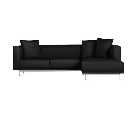 Bilsby Sectional with Chaise in Leather, Right | Canapés | Design Within Reach