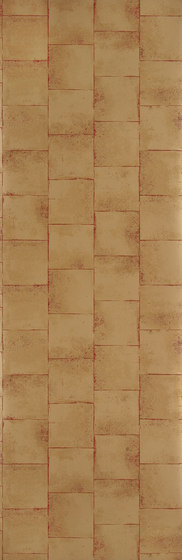 Signature Century Club Wallpaper | Empress Foil - Lacquer Red | Tissus de décoration | Designers Guild