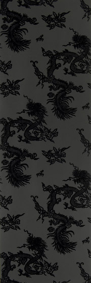 Signature Century Club Wallpaper | Jinping Dragon - Pearl | Tissus de décoration | Designers Guild