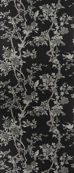 Signature Century Club Wallpaper | Marlowe Floral - Marcasite | Tissus de décoration | Designers Guild