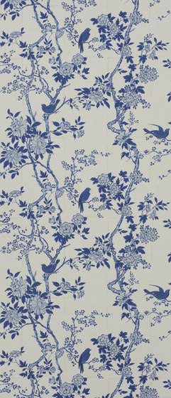 Signature Century Club Wallpaper | Marlowe Floral - Porcelain | Tissus de décoration | Designers Guild
