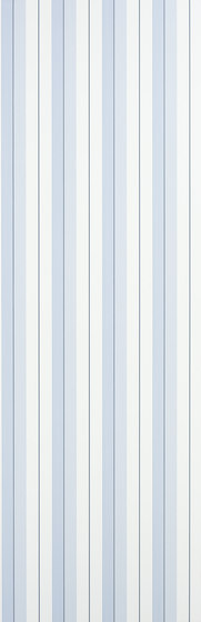 Signature Papers Wallpaper | Aiden Stripe - Blue / Navy / White | Wandbeläge / Tapeten | Designers Guild