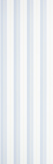 Signature Papers Wallpaper | Aiden Stripe - Blue / Yellow | Wall coverings / wallpapers | Designers Guild