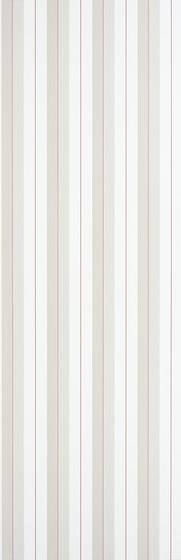 Signature Papers Wallpaper | Aiden Stripe - Natural / Red | Wall coverings / wallpapers | Designers Guild