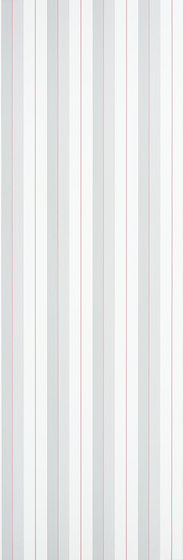 Signature Papers Wallpaper | Aiden Stripe - Granite / Red | Revestimientos de paredes / papeles pintados | Designers Guild