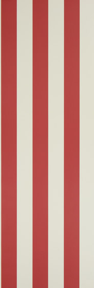 Stripes And Plaids Wallpaper | Spalding Stripe - Red | Wandbeläge / Tapeten | Designers Guild