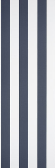 Signature Papers Wallpaper | Spalding Stripe - Navy / White | Wall coverings / wallpapers | Designers Guild