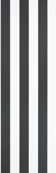 Signature Papers Wallpaper | Spalding Stripe - Black / White | Revêtements muraux / papiers peint | Designers Guild