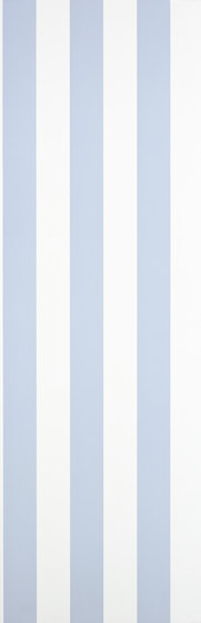 Signature Papers Wallpaper | Spalding Stripe - Blue / White | Carta parati / tappezzeria | Designers Guild