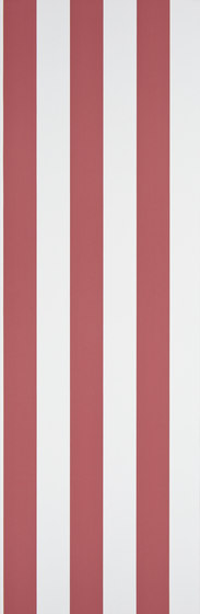 Signature Papers Wallpaper | Spalding Stripe - Red / White | Revestimientos de paredes / papeles pintados | Designers Guild