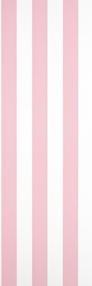 Signature Papers Wallpaper | Spalding Stripe - Pink / White | Carta parati / tappezzeria | Designers Guild
