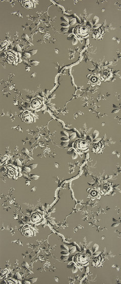 Signature Papers Wallpaper | Ashfield Floral - Gun Metal | Revestimientos de paredes / papeles pintados | Designers Guild