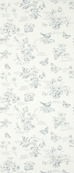 Signature Papers Wallpaper | Nature Study Toile - Elderberry | Wall coverings / wallpapers | Designers Guild