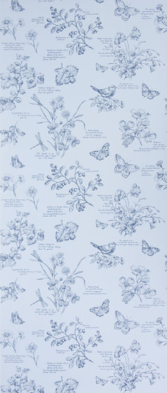 Signature Papers Wallpaper | Nature Study Toile - Bluebell | Wall coverings / wallpapers | Designers Guild