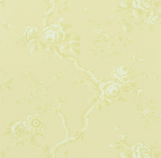 Signature Papers II Wallpaper | Ashfield Floral - Alabaster | Carta parati / tappezzeria | Designers Guild