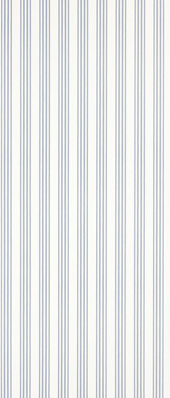 Signature Papers II Wallpaper | Palatine Stripe - Porcelain Blue | Wandbeläge / Tapeten | Designers Guild