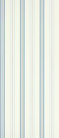 Signature Papers II Wallpaper | Dunston Stripe - Navy | Wandbeläge / Tapeten | Designers Guild