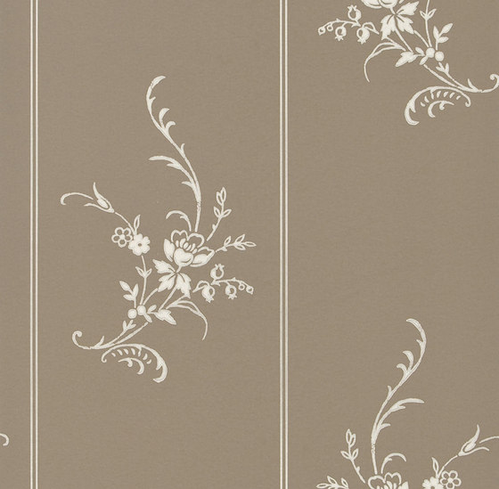 Signature Papers II Wallpaper | Elsinore Floral - Charcoal | Revêtements muraux / papiers peint | Designers Guild