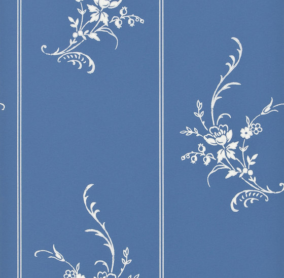 Signature Papers II Wallpaper | Elsinore Floral - Porcelain | Carta parati / tappezzeria | Designers Guild