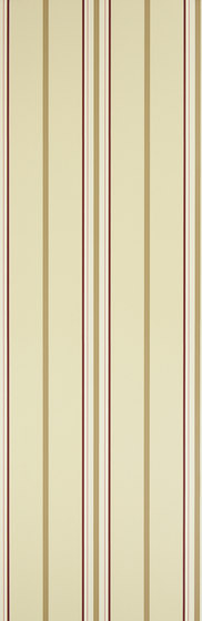 Stripes And Plaids Wallpaper | Marden Stripe - Cream / Tan / Red | Revestimientos de paredes / papeles pintados | Designers Guild
