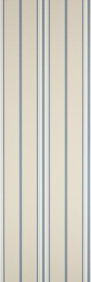 Stripes And Plaids Wallpaper | Marden Stripe - Cream / Navy | Carta parati / tappezzeria | Designers Guild
